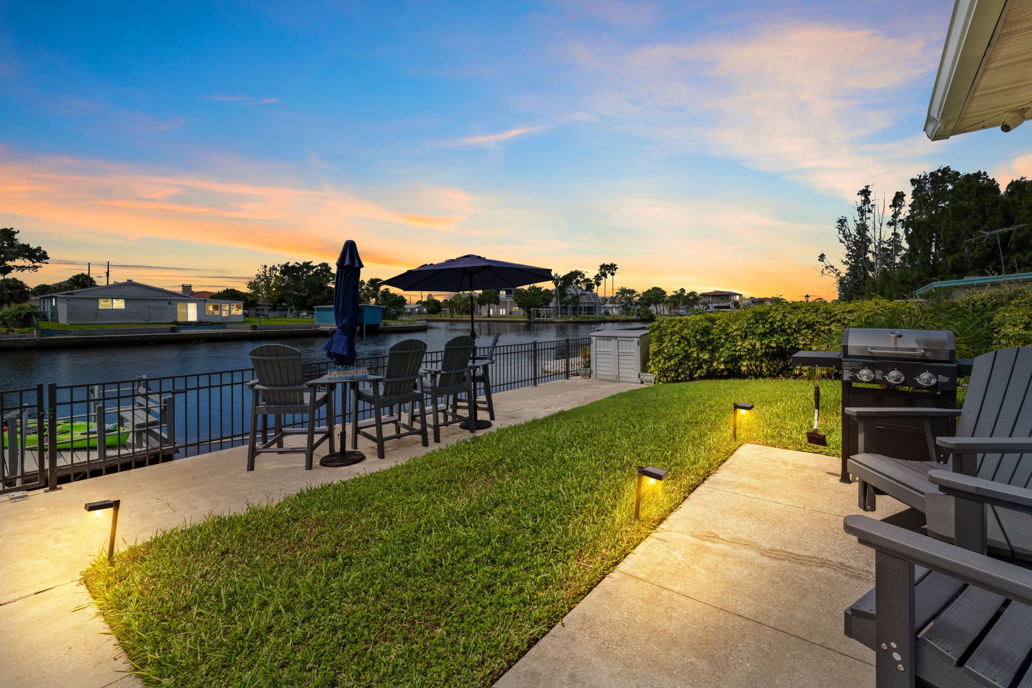 Private dock and canal view